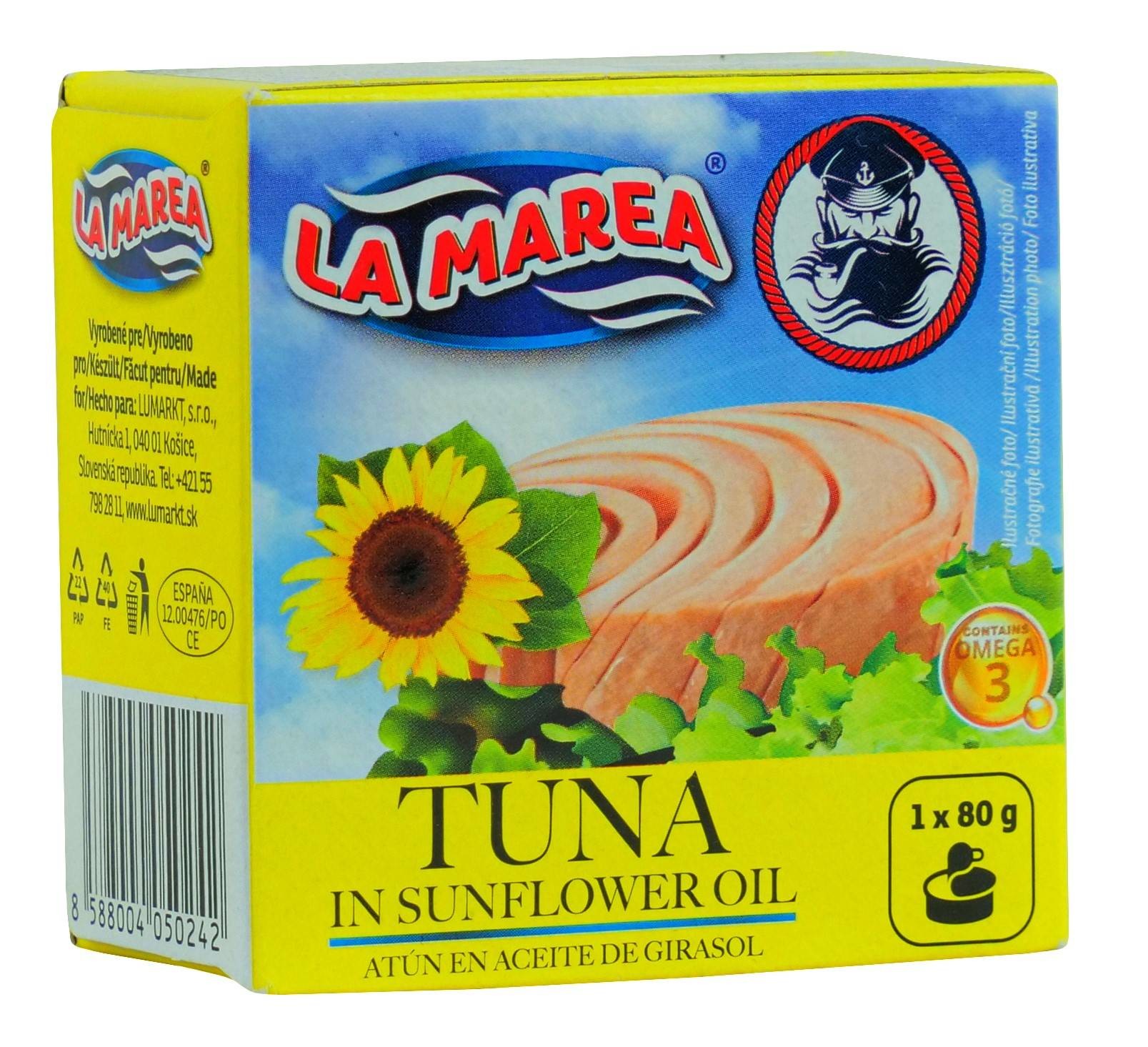 Tuna in sunflower oil, EO 